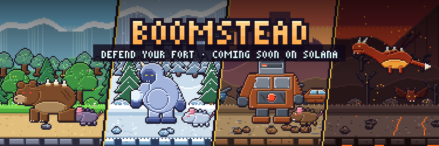 Boomstead: four worlds and four bosses, coming soon on Solana
